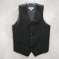Joseph Abboud Black 5 Button Point Welt Pocket Waistcoat Tuxedo Suit Vest M 42R