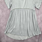 Umgee Gray Cold Shoulder Flare Ruffle Knee Length Boho Indie Dress Large