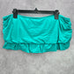 Apt 9 Green Mini Ruffle Stretch Ruched Skort Swimwear Plus 16