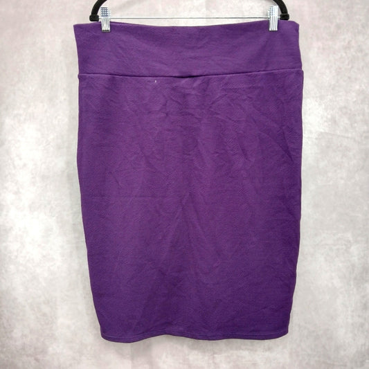 Lularoe Purple Short Knee Length Pencil Skirt Plus Size 3XL