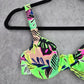 No Boundaries Green Floral Tropical Bikini Top Swimwear Padded Swimsuit Small