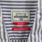 Arrow Purple White Stripes Button Down Long Sleeve Cotton Mens Shirt Medium