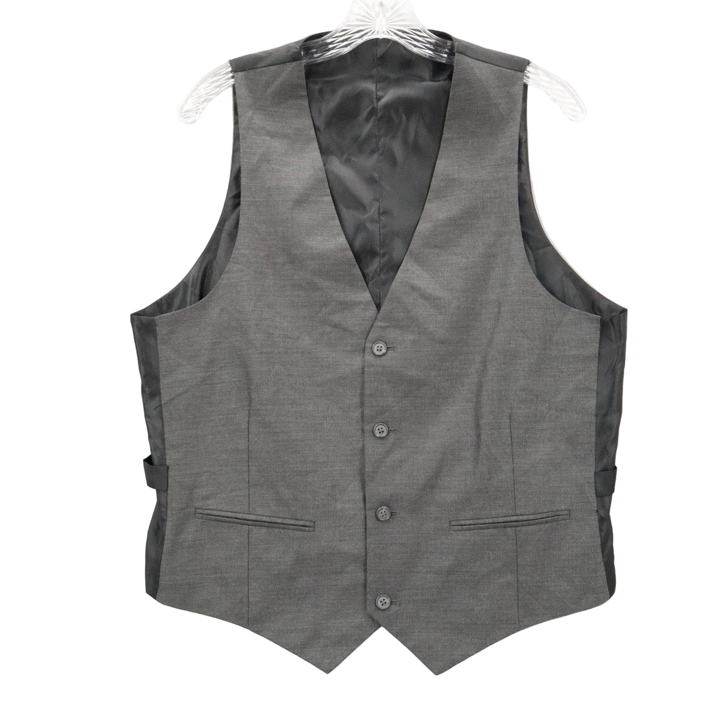 Gray 5 Button 2 Welt Pocket Waistcoat Formal Tuxedo Suit Vest Large 42R