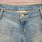 Isabel Maternity Blue Denim Jeans Midi Stretch Bottoms Pants Shorts 12