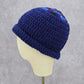 Blue Purple Crochet Knit Bucket Cap Hat Fun Vintage Y2K Funky Beanie