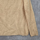 Pink Knit Gold Metallic Long Sleeve Pullover Cardigan Sweater Medium