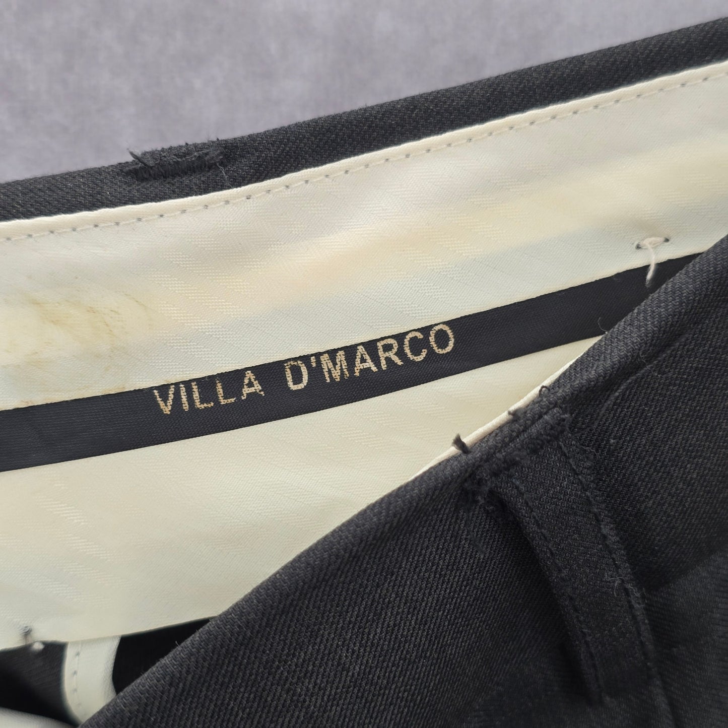 Villa D'Marco Tailored Trouser Gray Executive Office Work Dress Pants 36x30