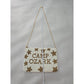 Camp Ozark Beaded Stars White Brown Clutch Gold Chain Strap Shoulder Purse Bag
