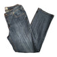 Faded Glory Dark Blue Straight Stretch Eased Jeans Denim Bottom Size 10 Average