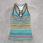 N by Next Blue Print Racerback Padded Swimwear Tankini Tank Top Small 32 B/C