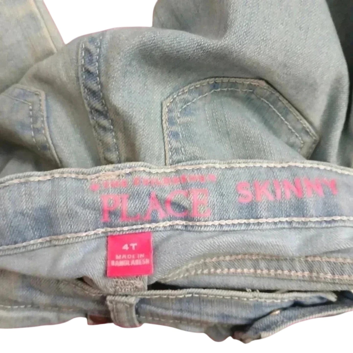 The Children's Place Light Blue Skinny Jeans Adjustable Toddler Denim Girls 4T