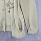 Bon Worth Tan Brown Safari Embroidered Long Sleeve Button Sweater XS