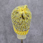 Yellow White Crochet Knit Bucket Cap Hat Fun Vintage Y2K Funky Beanie