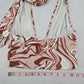 Brown Swirl Beach Boho Halter Tie Crop Short Bikini Bralette Swim Top S Small