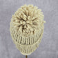 Mossimo Tan Cream Cable Knit Vintage Chunky XL Pom Pom Y2K Funky Hat