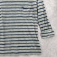 Abercrombie & Fitch Gray Blue Stripe Cotton Casual Blouse Top Extra Small XS
