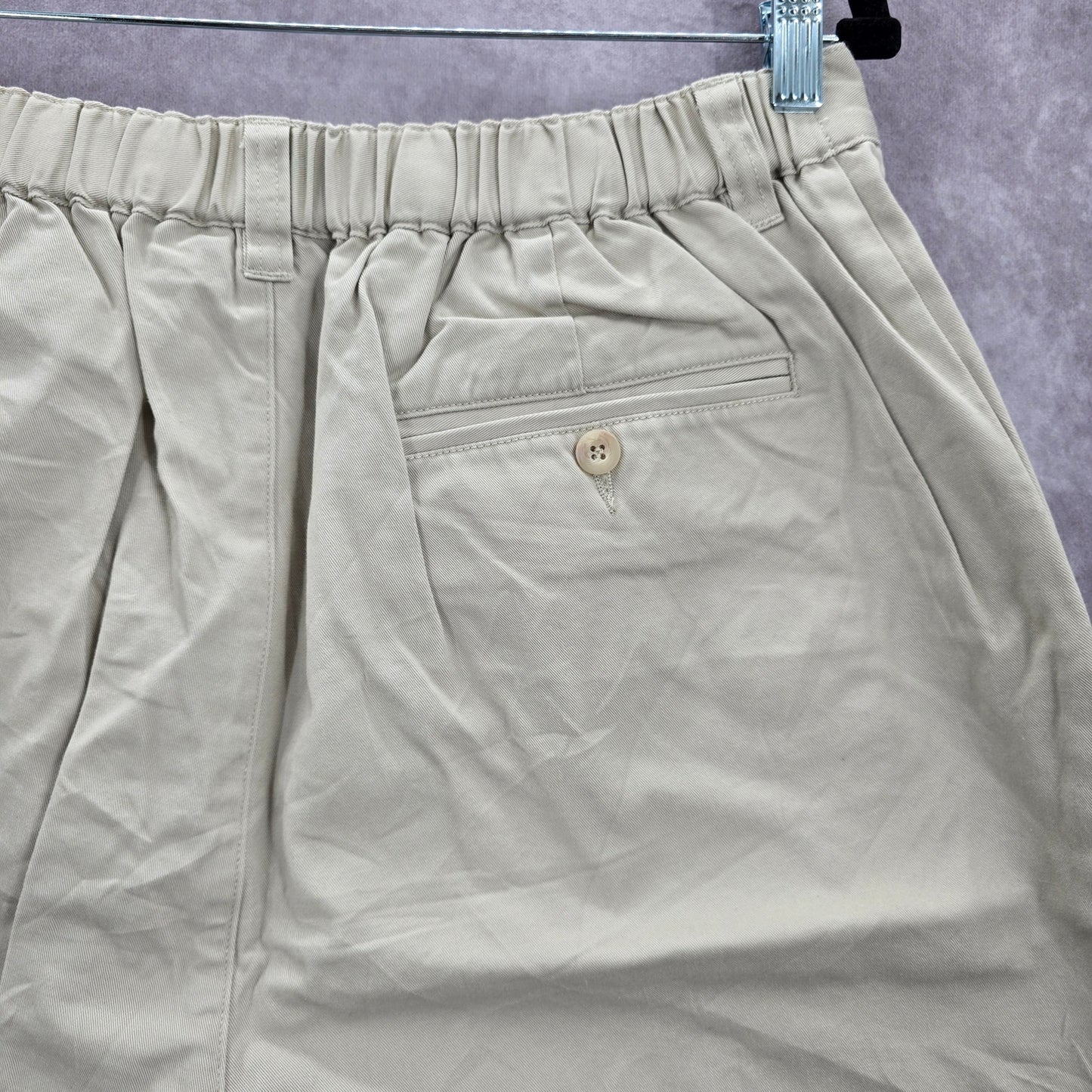 PBX Basics Khaki Tan Pullon Cargo Bermuda Pants Shorts Plus 16W