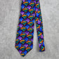 J. Garcia Purple Swirl Geometric Abstract Silk Neck Tie Men's