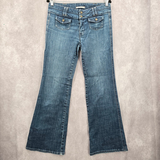 Gap Limited Edition Blue Denim Flare Wide Jeans Y2K Retro Pants Bottoms 6