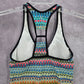 N by Next Blue Print Racerback Padded Swimwear Tankini Tank Top Small 32 B/C