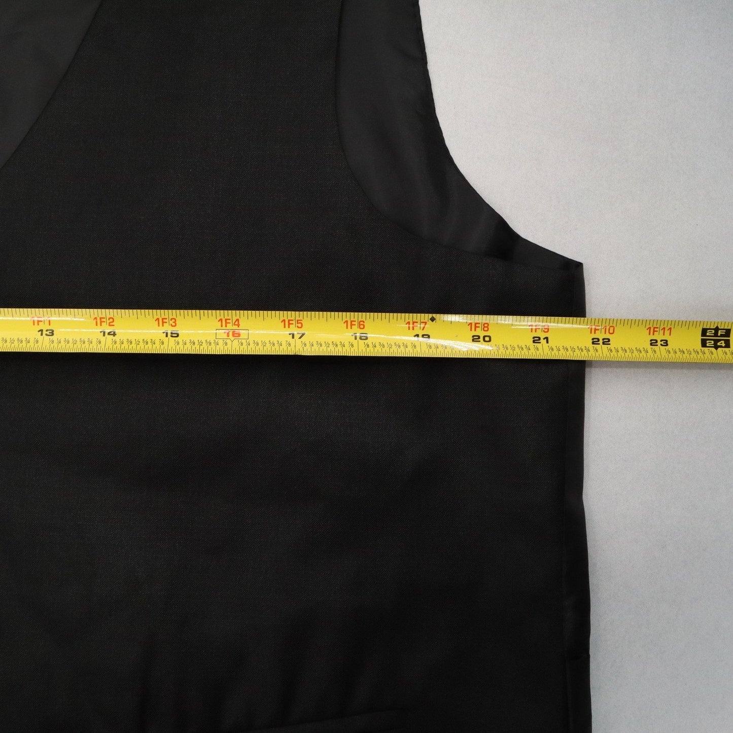 Black 5 Button Welt Pocket Point Waistcoat Formal Preppy Tuxedo Suit Vest L 44R