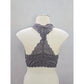 Felina Gray Lace Floral Whimsygoth Fairy Coquette Bridal Bralette Medium