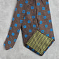 Carlo Palazzi Brown Blue Floral Geometric 100%  Italian Silk Men's Neck Tie NWOT
