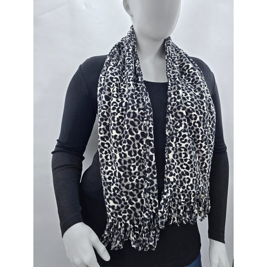 Animal Print Fringe Y2K Scarves Resort Whimsy Goth Cottage Cozy Chic Scarf OS