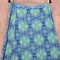 Mix & Co Blue Floral Paisley Boho Maxi Long Stretch Flare Skirt Plus 2X