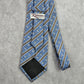 Karako Collection Blue Stripe Floral Executive Geometric Silk Neck Tie Men's