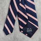 Jos. A. Bank Traveler Pink Blue White Stripe Repp 100% Silk Men's Neck Tie NWOT
