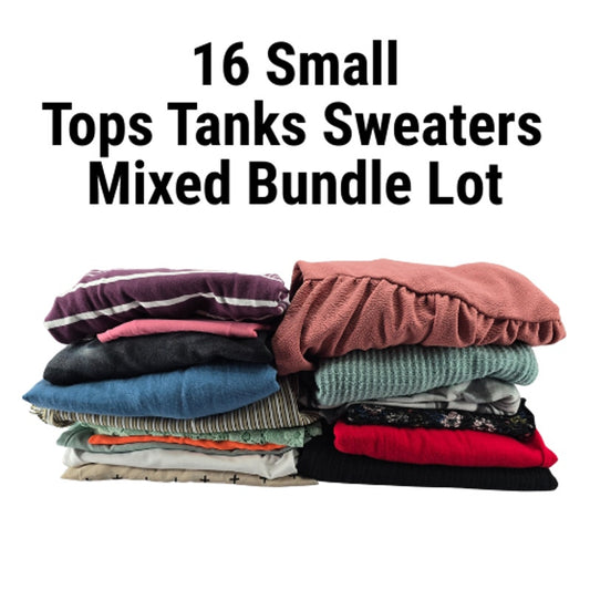 Lot of 16 Womens Tops Sweaters Tanks Random Mixed Bundle of 16 S Small