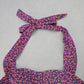 Matilda Jane Purple Floral Halter Tie Padded Bikini Bralette Swim Top S Small