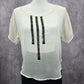 Lily White Sheer Black Lace Short Sleeve High Low Cottage Y2K Blouse Top Medium