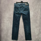 002. American Eagle Outfitters Dark Blue Denim Straight Pants Skinny 30x30