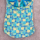 Blue Circle Print Crisscross Scrunch Tie Padded Swimwear Tankini Top Small 6