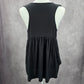 Rock & Roll Cowgirl Black Sleeveless Embroidered Boho Western Flare Top Small