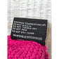 Pink Knit Poncho Shawl Wide Cottage Wrap Big Buttons Scarf