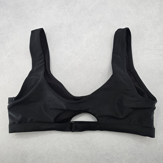 Time and Tru Black Padded Sports Bra Beach Bikini Bralette Swim Top S Small