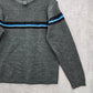 Arizona Gray Stripe Long Sleeve Sweater Cardigan Pullover Youth Boys Large