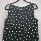 Apostrophe Black White Polka Dot Sleeveless Knee Length Retro Boho Dress 12