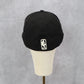 New Era Black Flat Bill 59FIFTY Fitted 7 3/8 NBA Athletic Fans Baseball Cap Hat