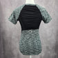 Soybu Gray Black Activewear Sportswear Performance Tshirt Top Extra Small XS