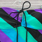 Hula Honey Purple Stripe Tube Cutout Padded Swimwear Tankini Top Medium M