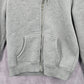 162. Forever 21 Gray Long Sleeve Cotton Sherpa Zip Up Hoodie Small