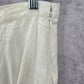 Preston & York White Linen Cotton Knee Length Flare Boho Skirt Medium M 10