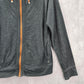 166. Howe Creative Workforce Gray Long Sleeve Zipper Sweater Jacket Small