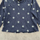 TruSelf Navy Blue Silver Star Long Sleeve Sweater Cotton Cardigan Top Medium