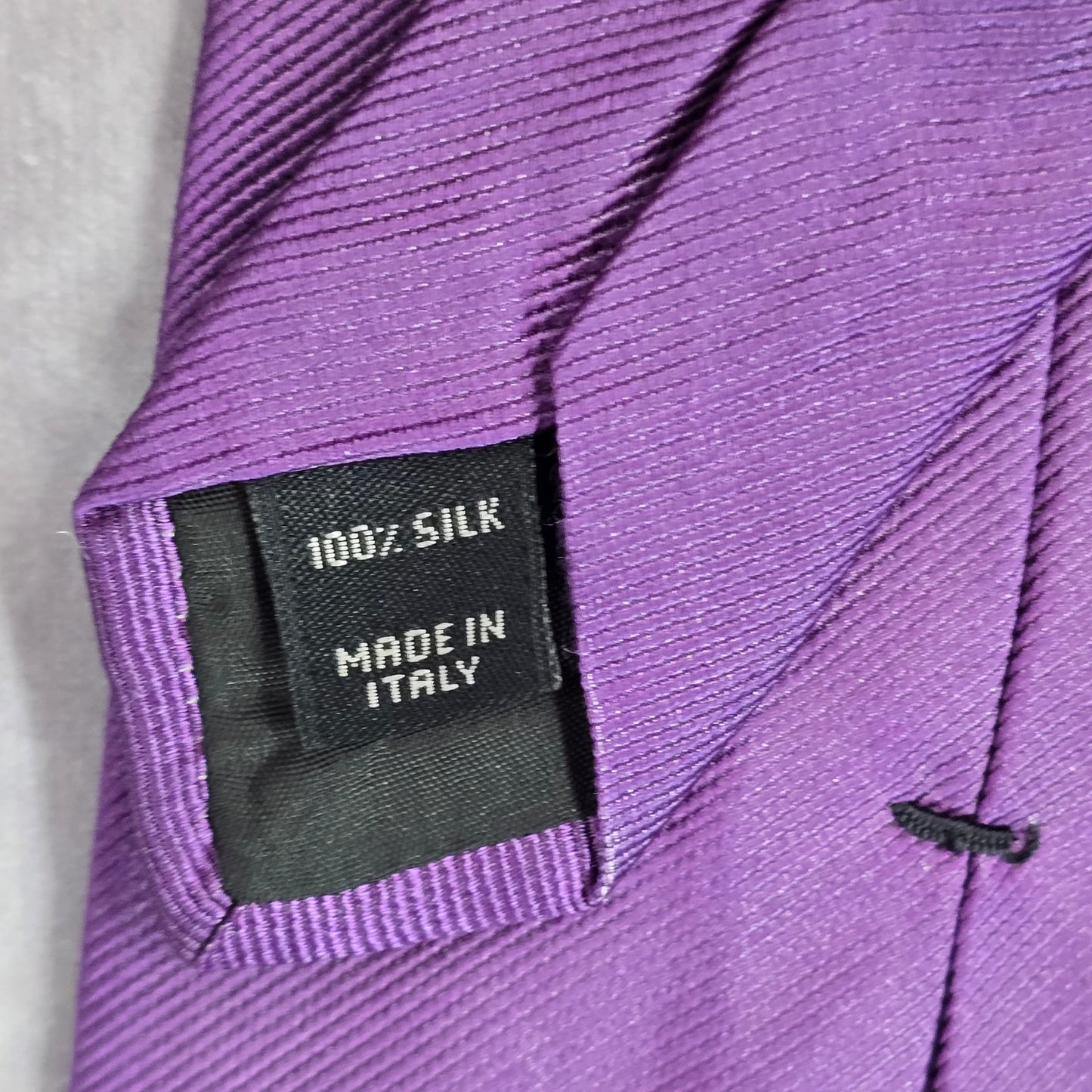 Jos. A. Bank Purple Black Solid Executive 100% Silk Italy Men's Neck Tie