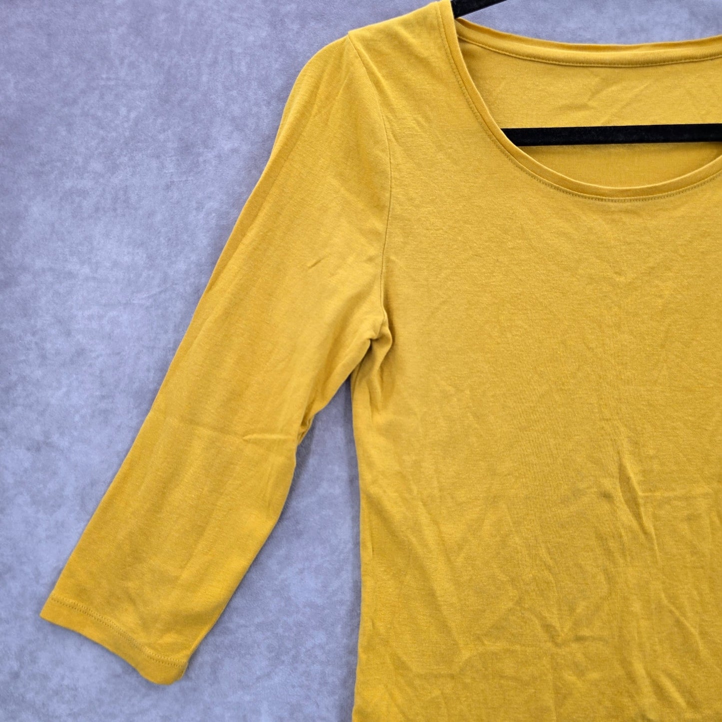 Yellow Mustard Stretch Boho Skater Casual Top Medium
